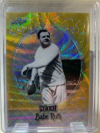 2019 Leaf Metal Babe Ruth Gold Wave Base Card 13 1/1 1 Of 1 Very Rare