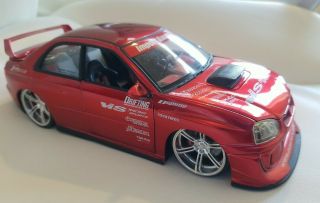 Jada Import Racer Subaru Impreza Wrx Sti 1:24 Scale Cast Collector Cars Red Rare
