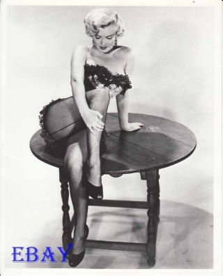 Marilyn Monroe Sexy Leggy Sits On A Table Rare Photo