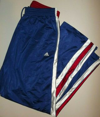 Rare - Vintage Adidas 3 Stripe Red/white/blue Warm Up Pants Men 