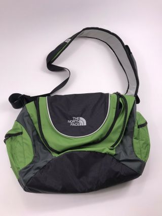 Rare The North Face Unisex Green Nylon Agent Padded Laptop Messenger Tote Bag