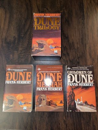 Frank Herbert Dune Trilogy Box Set Dune Messiah And Children Vintage Rare
