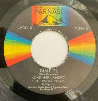 Mike Hernandez Y Su Sonora Casino - Dime Tu / La Invitacion Rare Salsa Parnaso