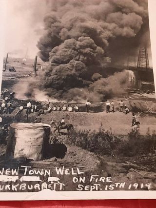 Rppc Oil Well Fire Disaster Sept 15 1914 Burk Burnett Post 1920 Wichita Falls Tx