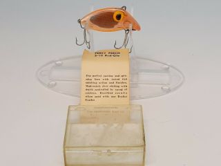 Antique Perky Perch,  Sportsmans Lure Co.  S - 10 Red Glo,  W/box&papers Rare Texas