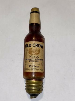 Only 1 On Ebay - - Rare Vintage Old Crow Whiskey Light Bulb Advertisement.