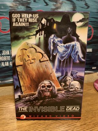 The Invisible Dead Big Box Rare Horror Vhs Wizard Video Zombies Gore 80s