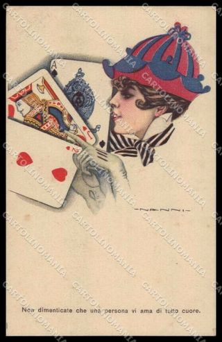 Artist Signed Nanni Glamour Fashion Lady Playing Cards Serie 337 - 3 Pc Zg3713