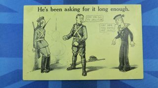 Ww1 Bamforth Military Comic Postcard 1914 1918 Anti Kaiser Jellicoe Wc No 5038