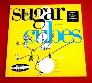 N 1988 LP - THE SUGAR CUBES - LIFE ' S TOO GOOD - RARE ORANGE COVER PROMO - DEBUT 2