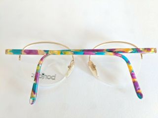 Vintage Bonjour Eyeglasses Frames 140mm.  Multi Color.  Ultra Rare