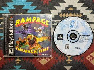 Rampage Through Time (sony Playstation 1,  2000) Cib Rare Ps1 Fast