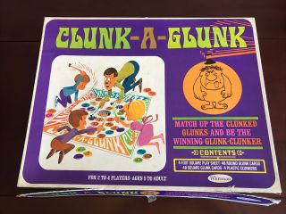Rare Vintage Clunk A Glunk Whitman Board Game 1968 Complete Unplayed