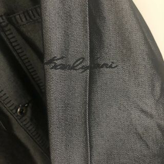 VTG Karl Kani Denim XL Black Jean Button Down Shirt Jacket Hip Hop Rap Rare N24 3