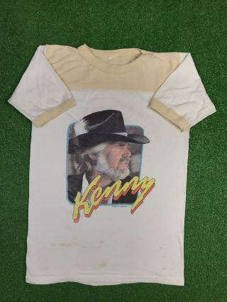 Vintage Kenny Rogers T Shirt 1980 Tour 80s RARE Country Music Medium 50/50 Soft 2