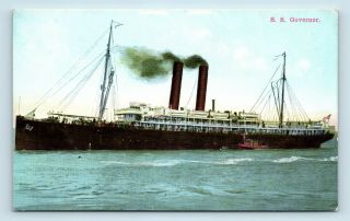 Pacific Coast Steamship Co Ss Governor Before Ship Wreck Disaster Postcard