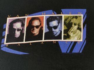 Vintage 90s Van Halen Balance Tour Graphic T Shirt Size Xl Van Hagar Eddie Rare