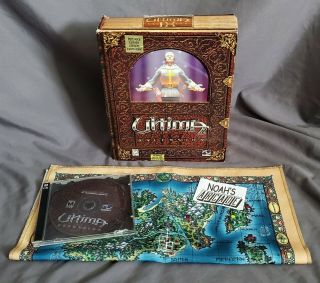 Ultima Ix: Ascension With Cloth Map Origin Pc Big Box Game - Very Rare