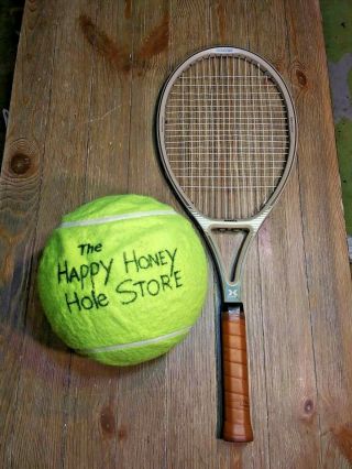 Rare Hanil Cebonix Gold Boron Ceramic Tennis Racket Racquet Leather Grip 4 1/2