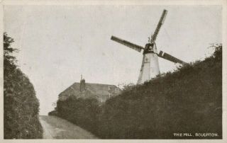 The Windmill Boughton Postcard C1920 Kent Published By W Heath Local Post Office