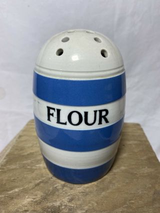 Cornishware Flour Shaker 13cm Tall,  T G Green,  Church Gresley C1930 Rare