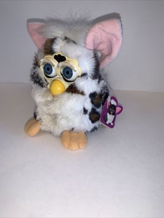Vintage Rare 1998 Furby Model 70 - 800 Brown White With Tags Tiger Not