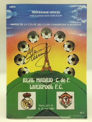Rare Alan Kennedy Liverpool 1981 European Cup Final Signed Programme,  Proof