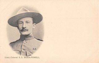 Robert Baden - Powell Boy Scout Founder In Uniform Of Lieutenant Colonel C 1902