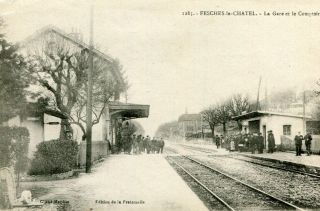Carte Fesches Le Chatel La Gare Et Le Comptoir Animé Des Deux Côtés Du Quai