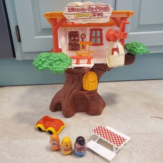 Vintage 1974 Sears Winnie The Pooh Weebles Hunny Tree House Playset Hasbro - Rare