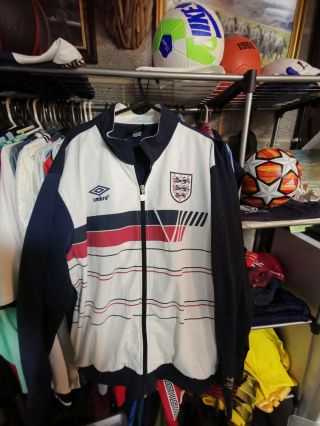 Very Rare Umbro England 1990 World Cup Track Top Shirt Size Large Vintage/retro