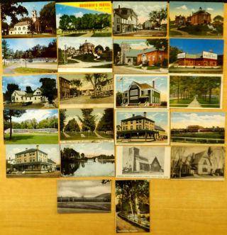 22 Postcards All From South Paris Maine Me 1906 - 63 Market Square Motels Hotel