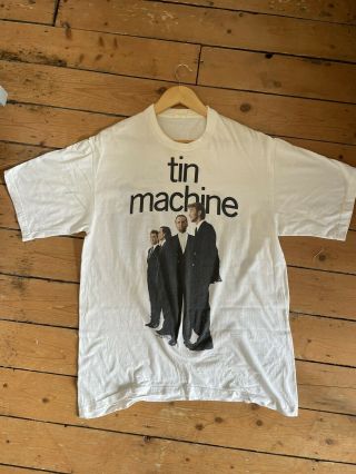 David Bowie Tin Machine Official World Tour T - Shirt 1989 L White Rare