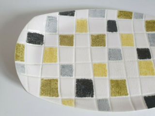 Rare Midwinter Mosaic Sandwich Platter Plate By Jessie Tait
