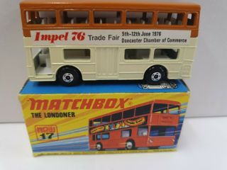 Matchbox Lesney Superfast No.  17 The Londoner Bus Impel 82 - Rare Nr