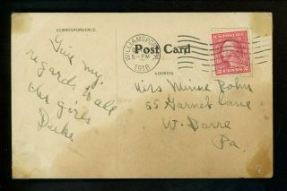 Pennsylvania PA postcard Williamsport,  A.  R.  C.  Canteen military soldiers sailors 2