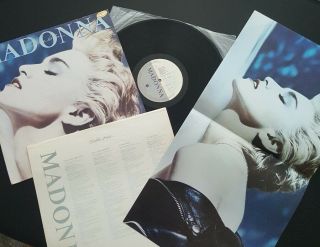 Madonna Mega Rare True Blue 1986 Brazilian Vinyl With Poster Difficult To Find