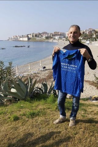 Diamante MATCH WORN shirt maglia calcio indossata Cosenza Calabria football rare 3