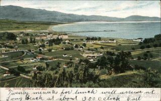 1907 Santa Barbara,  Ca View Of City And Bay California Adolph Selige Pub.  Co.