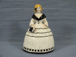 Rare Royal Worcester Deco Figure The Crinoline Lady C1917