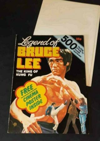 Very Rare Bruce Lee The Legend Of Bruce Lee With Cinema Poster