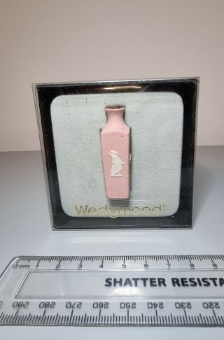 Wedgewood Miniature Jasperware Rare Pink Bud Vase
