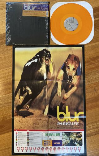 Rare Blur Pet Shop Boys Translucent Orange 12 Vinyl “girls And Boys” W Poster