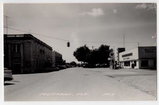 Frostproof Florida Fl Rppc Street Scene Maxcy’s Garage Texaco Polk County 1957