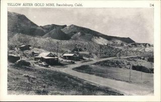 Randsburg,  Ca Yellow Aster Gold Mine Kern County California Chrome Postcard