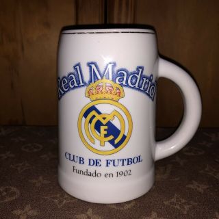 Vintage Real Madrid Football Tankard 1996 Collectors Rare Heavy Mug Cup