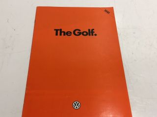 Volkswagen Golf Hatchback Mk 1 Sales Brochure 1981 Rare