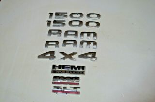 2002 2003 2004 Dodge Ram 1500 Slt Hemi Sport Emblems Badges Oem Rare Set