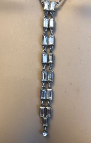 Vtg RARE BEN AMUN Art Deco Style Crystal detail Necklace 2