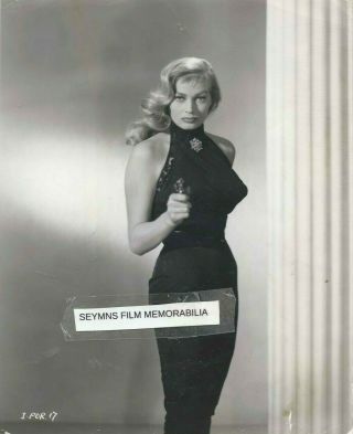 Anita Ekberg 9 1/2 X 7 1/2 Vintage Photo Sexy Rare Press Promo Still Gun Shot
